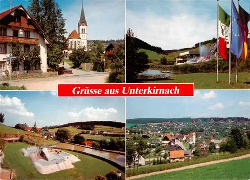 AK / Ansichtskarte 73926792 Unterkirnach Kirche Panorama Ortsansicht