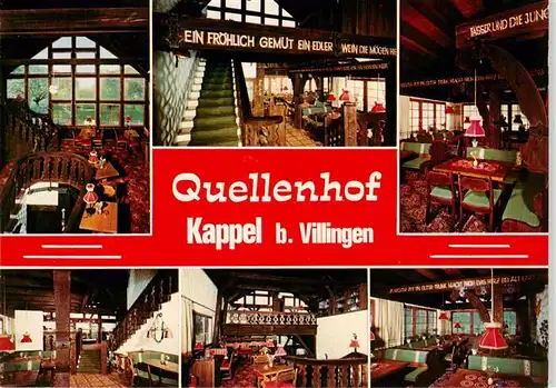 AK / Ansichtskarte 73926802 Kappel_Niedereschach Cafe Restaurant Quellenhof Gastraeume Bar Reitstall