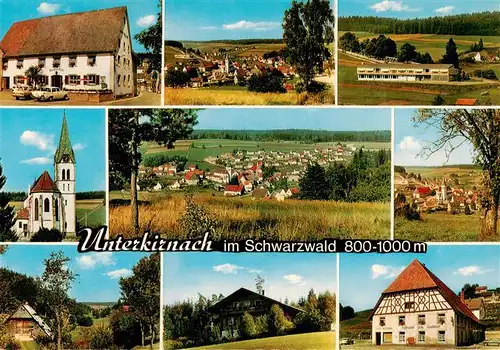 AK / Ansichtskarte 73926804 Unterkirnach Gasthaus Panorama Kirche Teilansichten