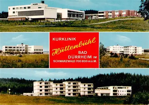 AK / Ansichtskarte 73926867 Bad_Duerrheim Kurklinik Huettenbuehl Teilansichten