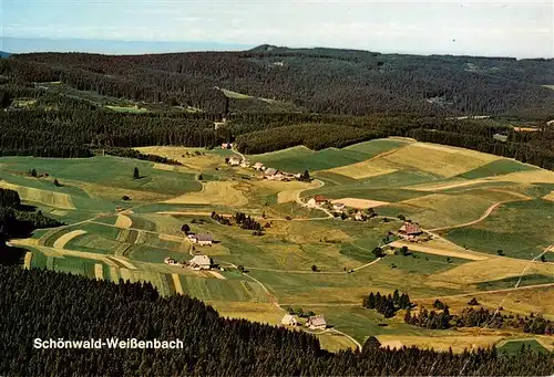 AK / Ansichtskarte 73926882 Schoenwald_Schwarzwald Weissenbach Fliegeraufnahme