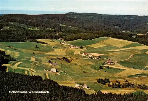 AK / Ansichtskarte  Schoenwald_Schwarzwald Weissenbach Fliegeraufnahme