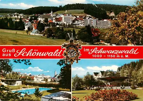 AK / Ansichtskarte  Schoenwald_Schwarzwald Panorama Schwimmbad Park