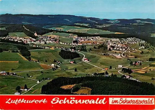 AK / Ansichtskarte  Schoenwald_Schwarzwald Fliegeraufnahme