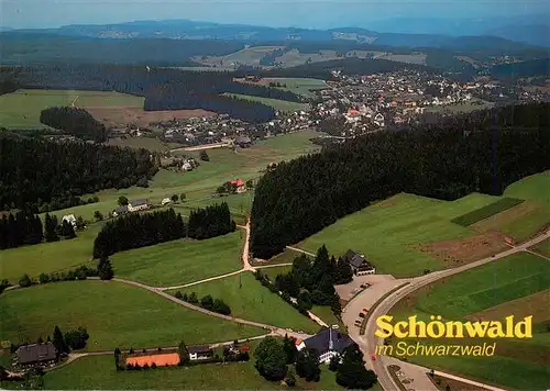 AK / Ansichtskarte  Schoenwald_Schwarzwald Fliegeraufnahme