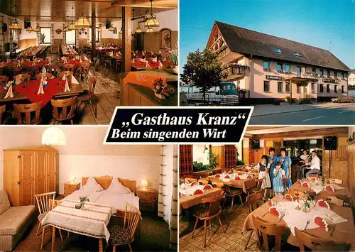 AK / Ansichtskarte 73926969 Riedboehringen Gasthaus Kranz Beim singenden Wirt Gastraeume Zimmer