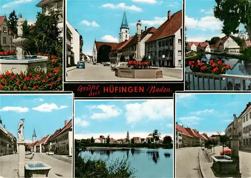 AK / Ansichtskarte 73926983 Huefingen Brunnen Marktplatz Teilansichten