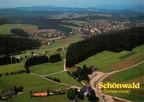 AK / Ansichtskarte  Schoenwald_Schwarzwald Fliegeraufnahme