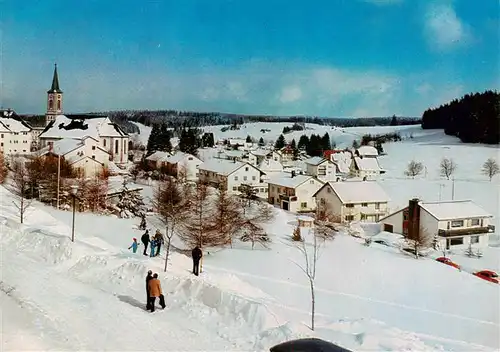 AK / Ansichtskarte  Schoenwald_Schwarzwald Winterpanorama Kirche