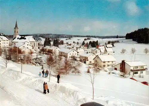 AK / Ansichtskarte 73927000 Schoenwald_Schwarzwald Winterpanorama Kirche