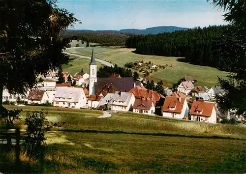 AK / Ansichtskarte 73927011 Schoenwald_Schwarzwald Panorama Kirche