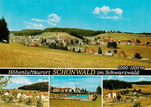 AK / Ansichtskarte 73927017 Schoenwald_Schwarzwald Panorama Freibad Teilansichten