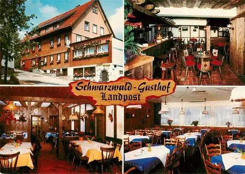 AK / Ansichtskarte  Schoenwald_Schwarzwald Schwarzwald Gasthof Landpost Gastraeume Bar