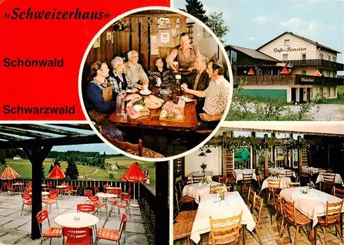 AK / Ansichtskarte  Schoenwald_Schwarzwald Restaurant Café Pension Schweizerhaus