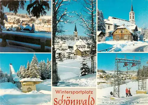 AK / Ansichtskarte 73927038 Schoenwald_Schwarzwald Teilansichten Heilklimatischer Kurort und Wintersportplatz