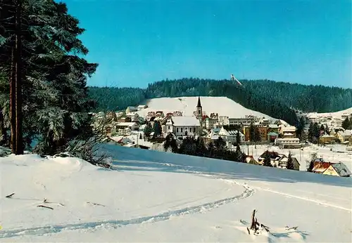 AK / Ansichtskarte 73927068 Schoenwald_Schwarzwald Panorama Heilklimatischer Kurort und Wintersportplatz