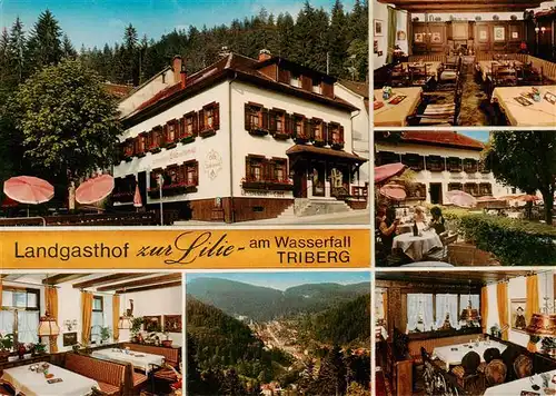 AK / Ansichtskarte  Triberg Landgasthof zur Lilie am Wasserfall Gastraeume