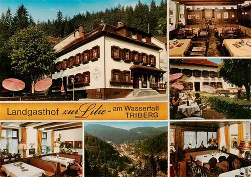 AK / Ansichtskarte  Triberg Landgasthof zur Lilie am Wasserfall Gastraeume