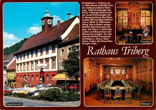 AK / Ansichtskarte 73927097 Triberg Rathaus Ratssaal Traualtar