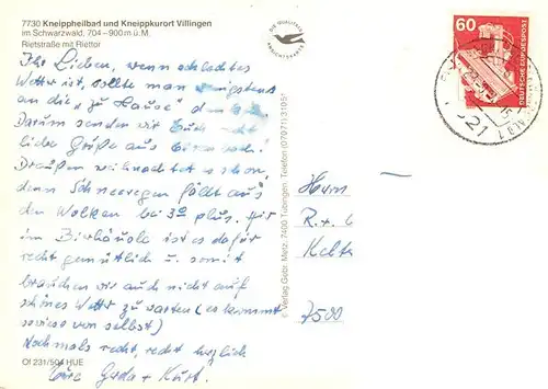 AK / Ansichtskarte  Villingen_-Schwenningen Rietstrasse mit Riettor
