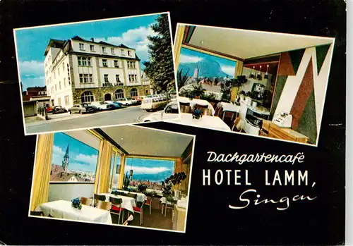 AK / Ansichtskarte 73927226 Singen_Hohentwiel Dachgartencafe Hotel Lamm Gastraeume