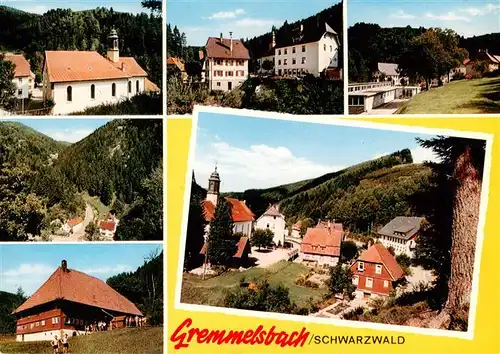 AK / Ansichtskarte  Gremmelsbach_Triberg Kirche Panorama Teilansichten