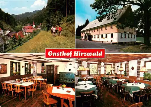 AK / Ansichtskarte 73927294 Triberg Gasthof Hirzwald Gastraeume Panorama