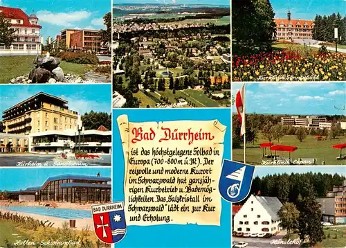 AK / Ansichtskarte 73927320 Bad_Duerrheim Kurheim und Sanatorium Hallen und Freibad Kurklinik Sonnenbuehl Kurklinik Espart Haenslehof