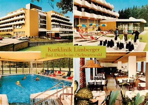 AK / Ansichtskarte 73927324 Bad_Duerrheim Kurklinik Limberger Hallenbad Gartenschach Gastraum