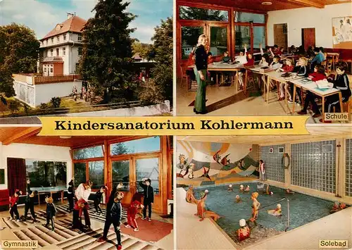 AK / Ansichtskarte 73927335 Bad_Duerrheim Kindersanatorium Kohlermann Schule Gymnastik Solebad