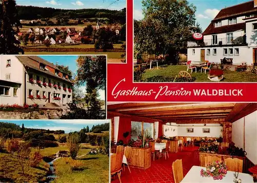 AK / Ansichtskarte  Aufen Panorama Gasthaus Pension Waldblick Gaststube