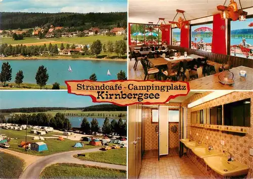 AK / Ansichtskarte 73927353 Unterbraend_Braeunlingen_BW Fliegeraufnahme Strandcafe Campingplatz Kirnbergsee Gaststube Sanitaerraum 