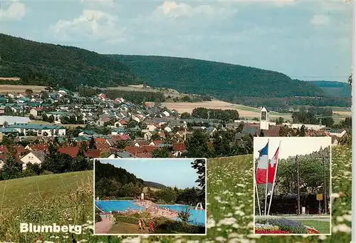 AK / Ansichtskarte  Blumberg__Baden Panorama Freibad Fahnenplatz