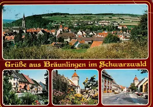 AK / Ansichtskarte  Braeunlingen Panorama Ortspartien