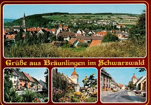 AK / Ansichtskarte  Braeunlingen Panorama Ortspartien