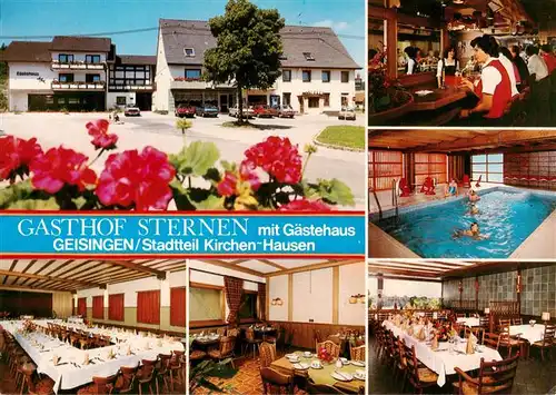 AK / Ansichtskarte  Kirchen-Hausen Gasthof Sternen Gaestehaus Sternenstuben Gastraeume Hallenbad