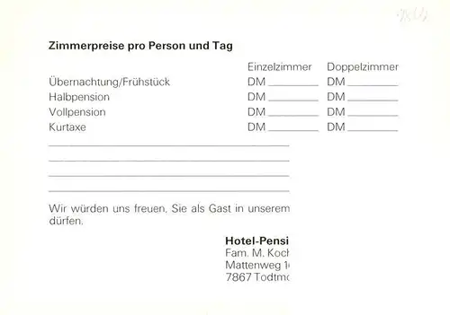 AK / Ansichtskarte 73927397 Hintertodtmoos Hotel Pension Haus Tanne