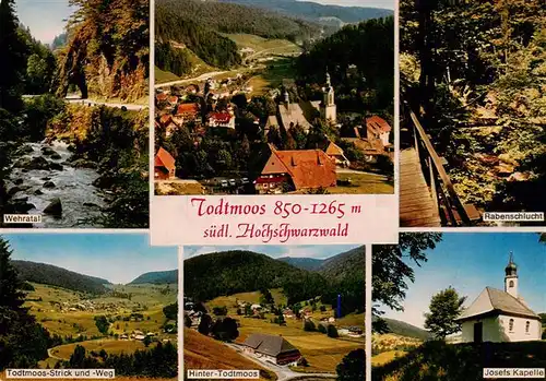 AK / Ansichtskarte 73927400 Todtmoos Wehratal Panorama Rabenschlucht Todtmoos Strick und Weg Panorama Josefs Kapelle