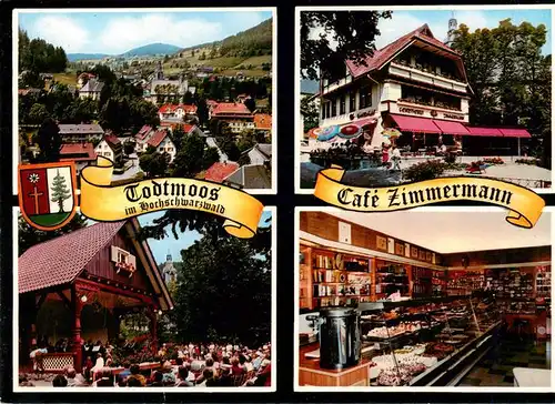 AK / Ansichtskarte 73927402 Todtmoos Cafe Zimmermann Terrasse Kuchentheke