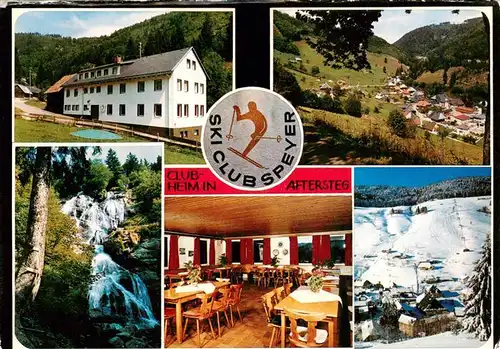AK / Ansichtskarte 73927415 Aftersteg Skiclub Speyer Clubheim Gastraum Wasserfall Panorama
