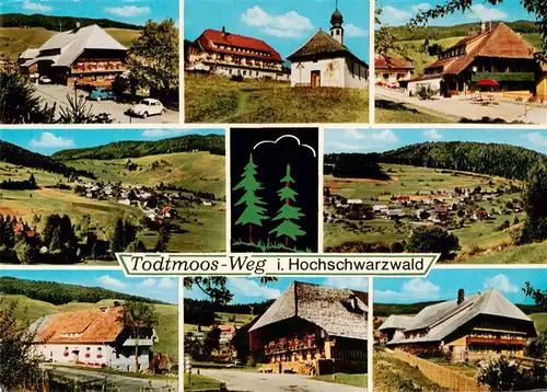 AK / Ansichtskarte 73927421 Todtmoos Schwarzwaldhaeuser Panorama Kirche