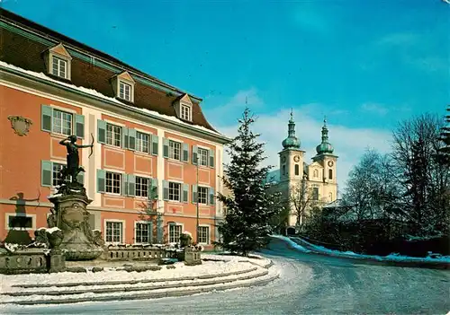 AK / Ansichtskarte  Donaueschingen Dianabrunnen Schlosskirche