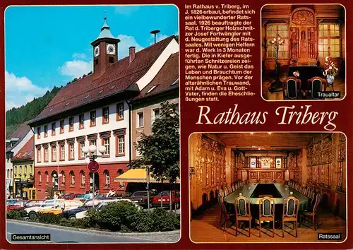 AK / Ansichtskarte  Triberg Rathaus Traualtar Ratssaal