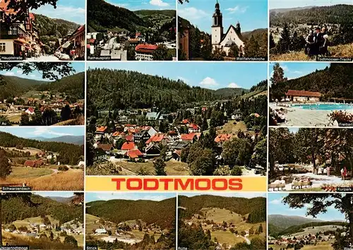 AK / Ansichtskarte 73927572 Todtmoos Orts und Teilansichten Panorama Kirche Schwimmbad