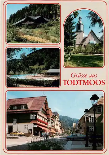 AK / Ansichtskarte 73927600 Todtmoos Schwarzwaldhaus Freibad Kirche Ortspartie