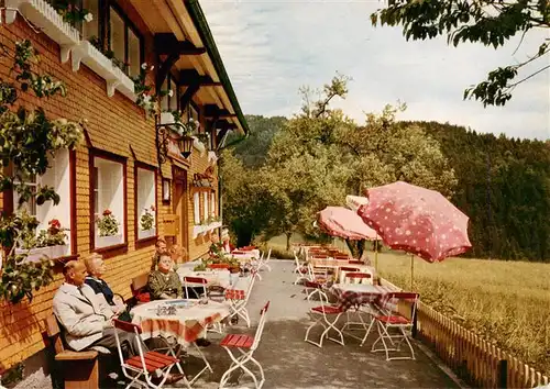 AK / Ansichtskarte 73927610 Strick-Todtmoos Gasthof Pension Roessle Terrasse