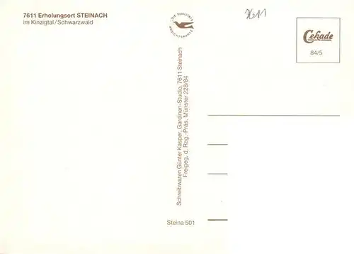 AK / Ansichtskarte  Steinach_Kinzigtal_Schwarzwald Fliegeraufnahme