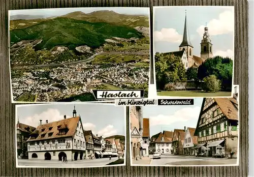 AK / Ansichtskarte 73927663 Haslach_Kinzigtal Fliegeraufnahme Kirche Rathaus Ortspartie