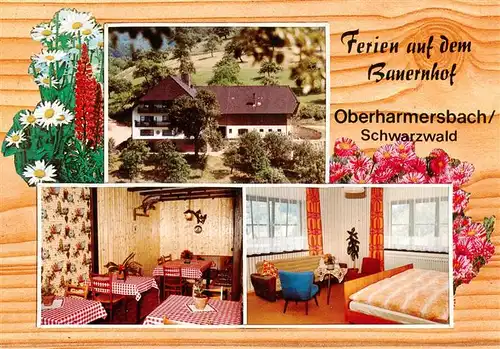 AK / Ansichtskarte 73927685 Oberharmersbach Ferienauf dem Bauernhof Gaststube Zimmer