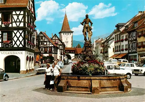 AK / Ansichtskarte  Gengenbach Marktplatz Brunnen Obertor